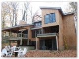 Construction of Chamberland Renovation, showing the new second floor.
