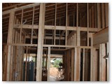 Construction of Chamberland Renovation-Interior Stripped for New Insulation and Drywall