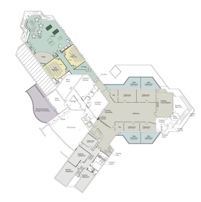 Gen1 Architectural Group Gen1 Architectural Group:First Reformed Church - Basement Plan