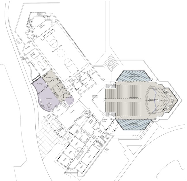 Gen1 Architectural Group:First Reformed Church - First Floor Plan 