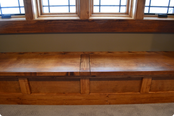 Built-in Bench in Upstairs Rec Room